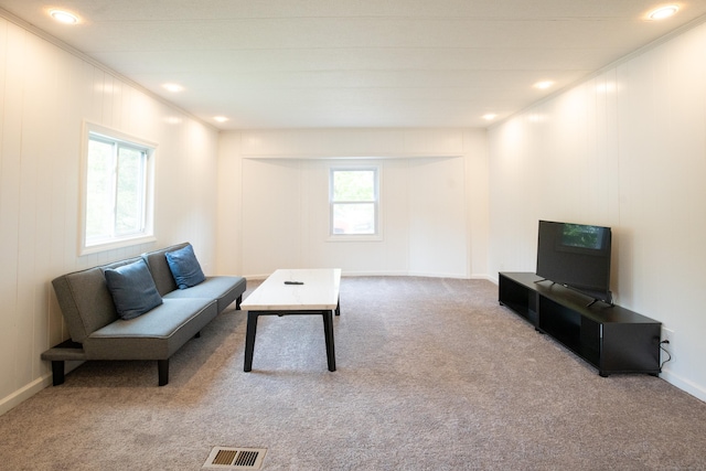 45 Twin Oaks Ln, Danbury, CT 06810 - living area with carpet, ornamental molding, and baseboards