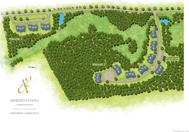 N Benson Rd Unit 47, Middlebury, CT 06762 - bird's eye view