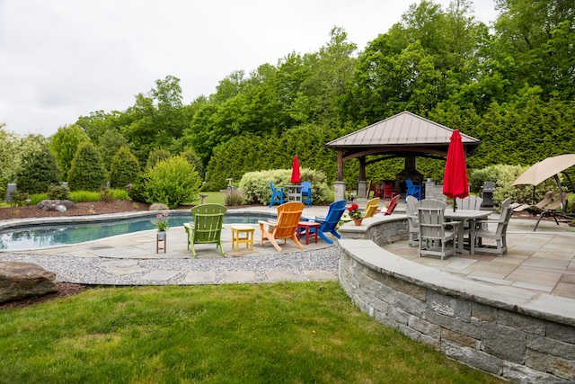 116 Case St, Canton, CT 06019 - view of patio / terrace featuring a gazebo and an outdoor pool