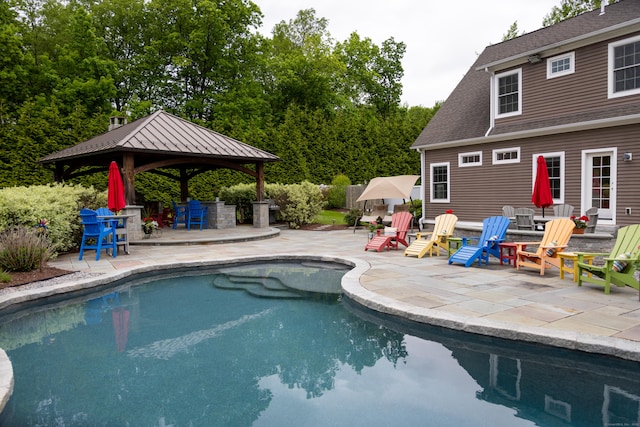 116 Case St, Canton, CT 06019 - outdoor pool featuring a gazebo and a patio area