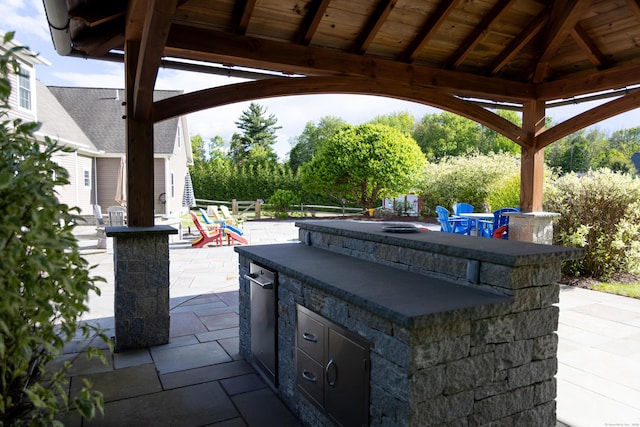 116 Case St, Canton, CT 06019 - view of patio with a gazebo and an outdoor kitchen