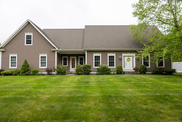 116 Case St, Canton, CT 06019 - view of front of home with a front lawn and a shingled roof