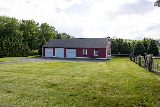 116 Case St, Canton, CT 06019 - detached garage featuring central AC unit