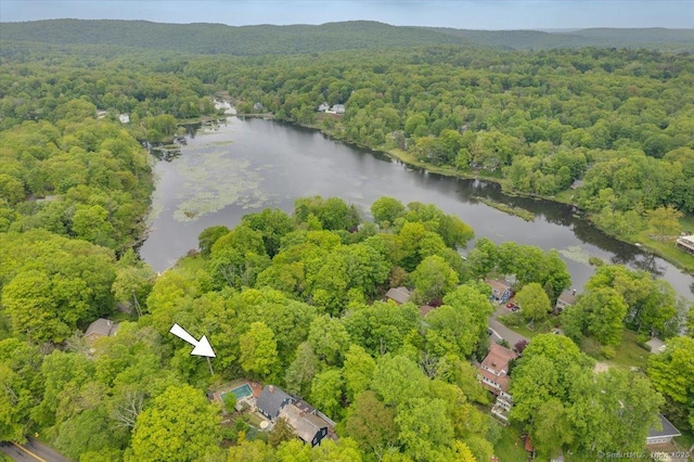 286 Limestone Rd, Ridgefield, CT 06877 - aerial view of property and surrounding area with a heavily wooded area and a nearby body of water