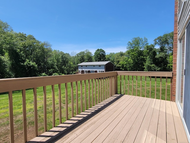 213 Baxter Rd Apt D, Mansfield, CT 06268 - wooden deck featuring a yard