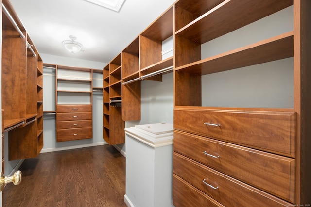 41 Leeward Ln, Groton, CT 06340 - walk in closet with dark wood-style flooring