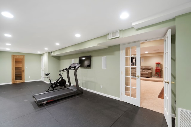 41 Leeward Ln, Groton, CT 06340 - exercise area with baseboards and recessed lighting