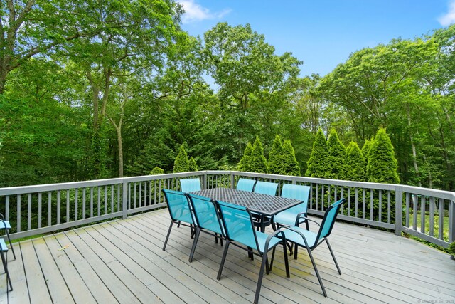 41 Leeward Ln, Groton, CT 06340 - deck featuring outdoor dining area