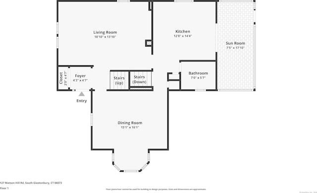 127 Matson Hill Rd, Glastonbury, CT 06073 - room layout