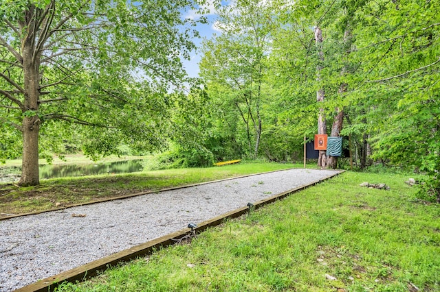 19 Cedarbrook Ln, East Lyme, CT 06333 - view of property's community featuring a bocce ball area and a yard