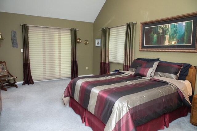 43 Metacomet Rd, Farmington, CT 06032 - carpeted bedroom with vaulted ceiling and baseboards