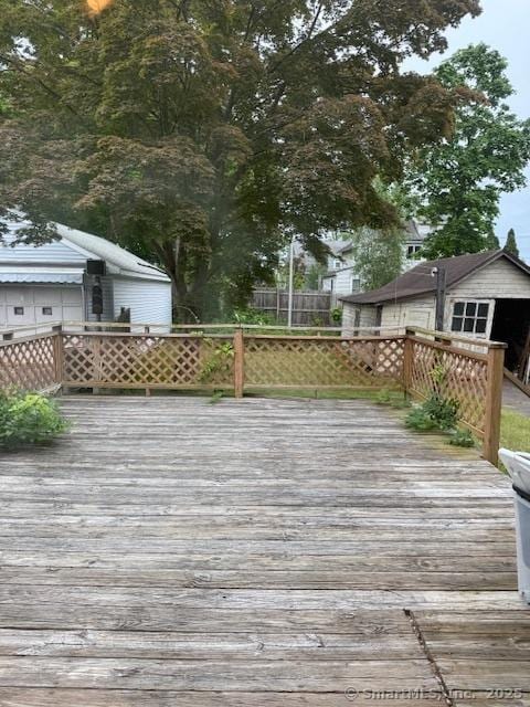 11 Deerfield St, East Haven, CT 06512 - view of wooden terrace