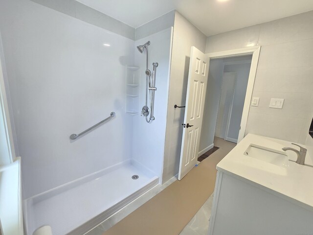 206 Bridgeview Pl, Stratford, CT 06614 - bathroom featuring a walk in shower and vanity
