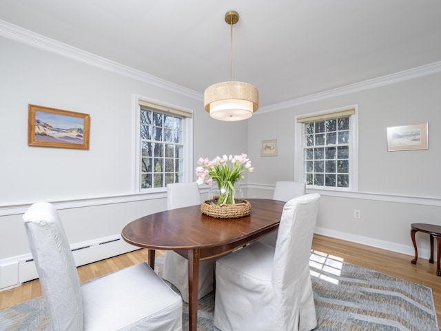 27 Powderhorn Dr, Ridgefield, CT 06877 - dining area with ornamental molding, wood finished floors, and baseboards