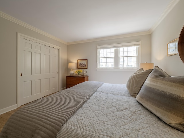 27 Powderhorn Dr, Ridgefield, CT 06877 - bedroom with ornamental molding, light wood-style floors, and baseboards