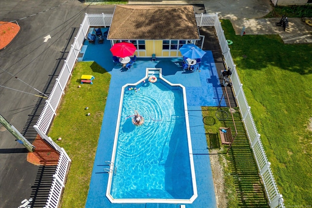 34 Pleasant St Unit 6, Plainfield, CT 06374 - view from above of property with a pool