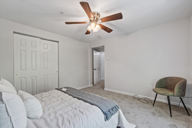 34 Pleasant St Unit 6, Plainfield, CT 06374 - bedroom featuring carpet, baseboards, a ceiling fan, and a closet