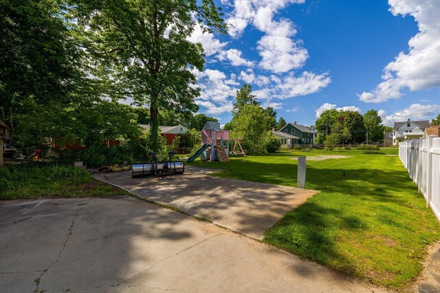 34 Pleasant St Unit 6, Plainfield, CT 06374 - view of yard featuring a playground
