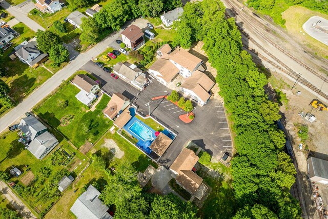 34 Pleasant St Unit 6, Plainfield, CT 06374 - aerial view of residential area featuring a pool area