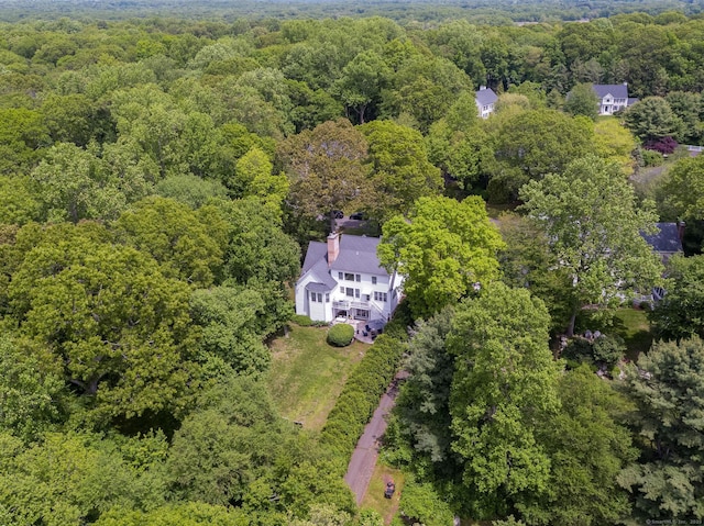 12 Stanton Ct, Madison, CT 06443 - view from above of property featuring a forest