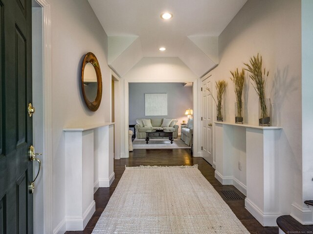 12 Stanton Ct, Madison, CT 06443 - foyer entrance featuring recessed lighting, baseboards, and dark wood-style floors