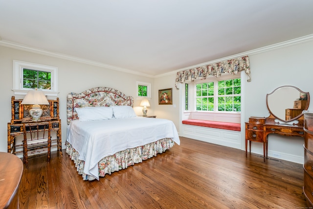 37 Salisbury Rd, Darien, CT 06820 - bedroom with ornamental molding and wood finished floors