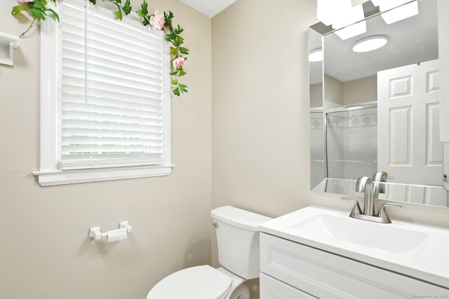 5 Crabapple Rd, Windsor, CT 06095 - bathroom with toilet, vanity, and a shower with door