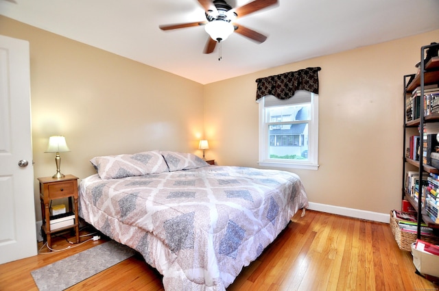 89 Bigelow St, Manchester, CT 06040 - bedroom with wood-type flooring, baseboards, and ceiling fan