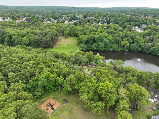 77 Hemlock St, Manchester, CT 06040 - aerial view of a large body of water and a heavily wooded area