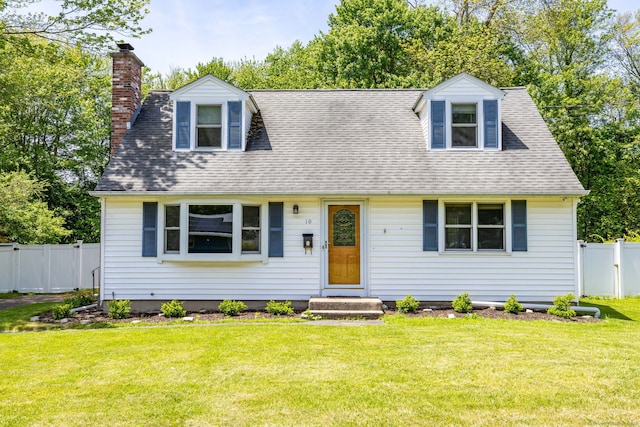 10 Cartier Rd, Enfield, CT 06082 - cape cod house featuring a chimney and a shingled roof