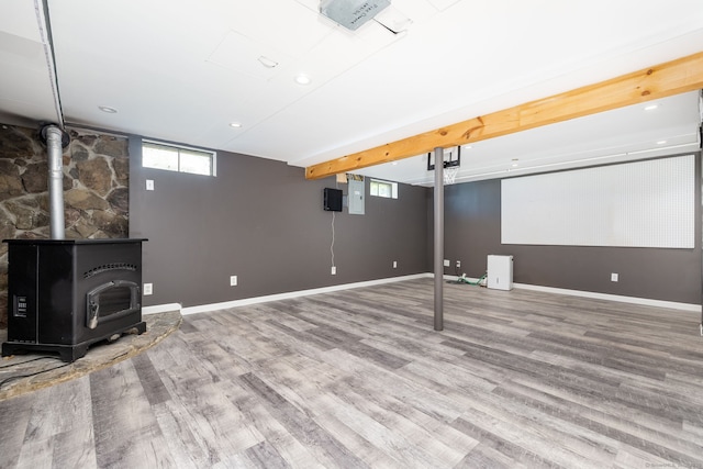 10 Cartier Rd, Enfield, CT 06082 - below grade area featuring wood finished floors and baseboards