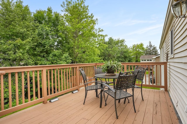 15 Amherst Pl, Stamford, CT 06902 - wooden deck featuring outdoor dining area