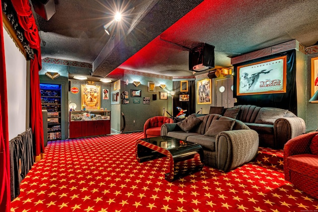 48 Shepherds Trl, Madison, CT 06443 - cinema featuring carpet floors and a textured ceiling