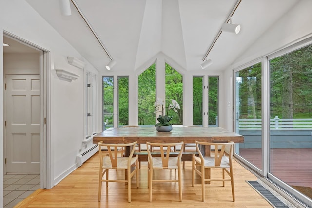 32 Jeffrey Rd, Greenwich, CT 06830 - sunroom featuring track lighting and lofted ceiling