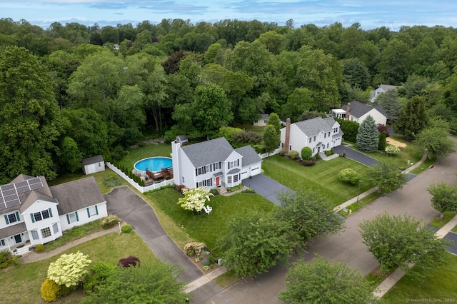 125 Longview Dr, Stratford, CT 06614 - aerial view of a pool area and a forest