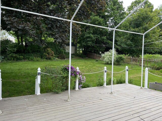 284 Gilbert Ave, Winchester, CT 06098 - view of wooden terrace