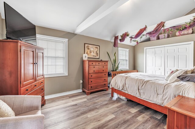 16 Hodge Ave, Ansonia, CT 06401 - bedroom with a closet, light wood-type flooring, and baseboards