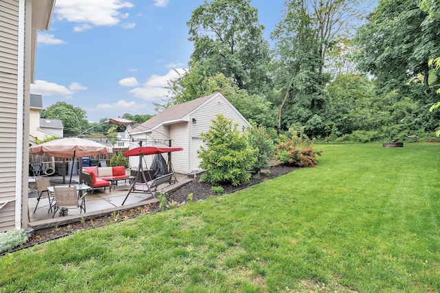 16 Hodge Ave, Ansonia, CT 06401 - view of grassy yard with a patio area and outdoor lounge area