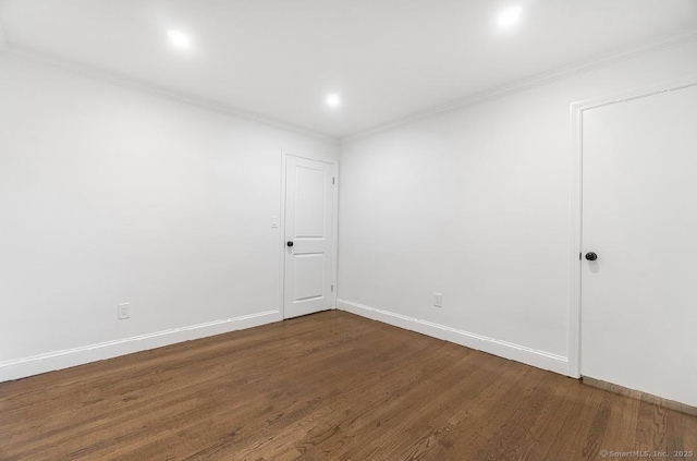 24 Linde St, West Haven, CT 06516 - unfurnished room featuring ornamental molding, wood finished floors, and baseboards