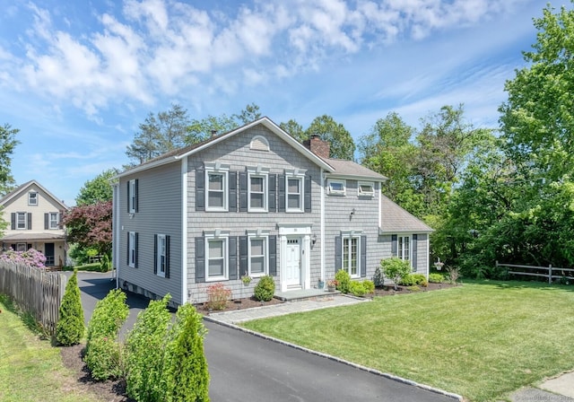 35 Deer Hill Ave, Danbury, CT 06810 - view of front of house with a chimney and roof with shingles