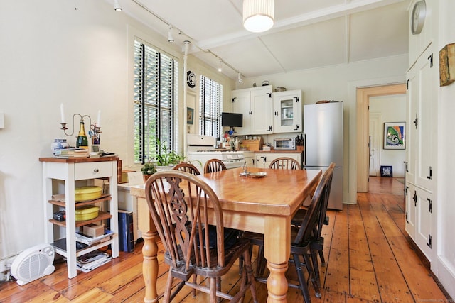 2 Summit St, Stonington, CT 06378 - dining space with rail lighting and light wood-style flooring