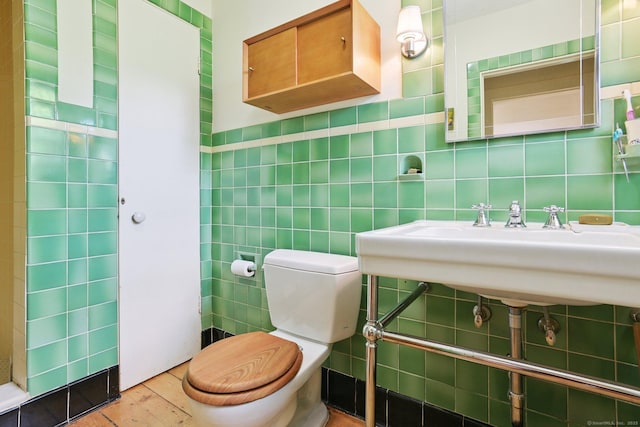 2 Summit St, Stonington, CT 06378 - bathroom with tile walls and wood finished floors