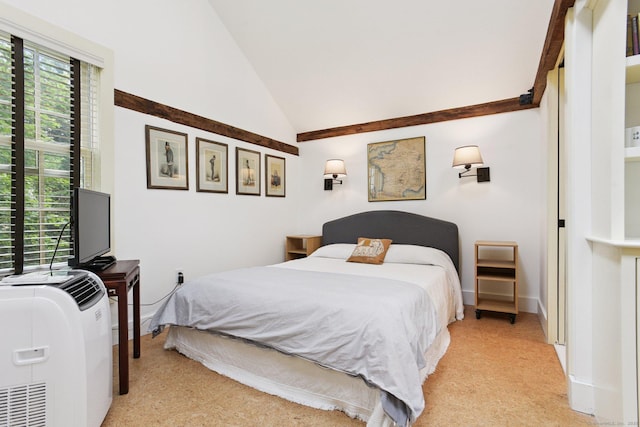 2 Summit St, Stonington, CT 06378 - bedroom featuring light carpet and vaulted ceiling