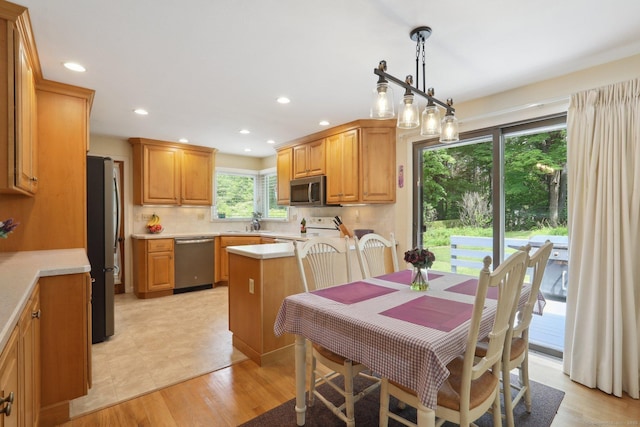 81 Park Rd, Woodbury, CT 06798 - dining area with recessed lighting and light wood-style flooring