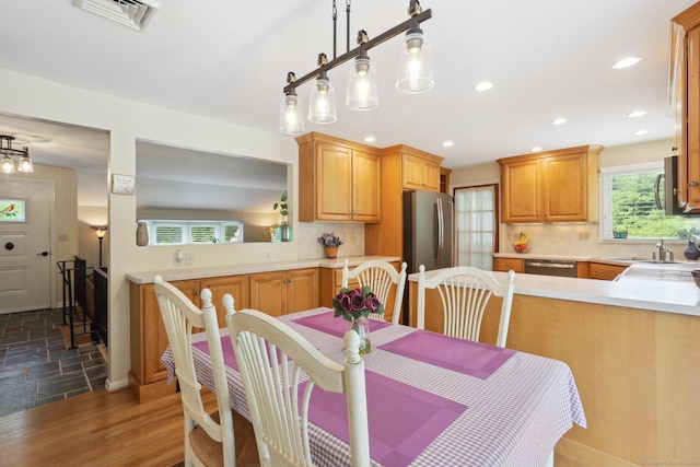 81 Park Rd, Woodbury, CT 06798 - dining room featuring recessed lighting and stone finish flooring