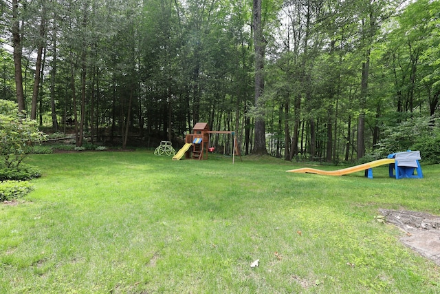28 Shields Ln, Ridgefield, CT 06877 - view of grassy yard with a playground