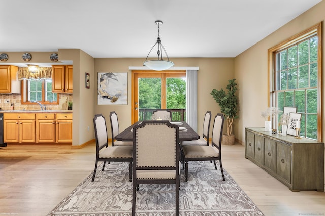 290 Amity Rd, Bethany, CT 06524 - dining area featuring healthy amount of natural light, light wood-style flooring, and baseboards