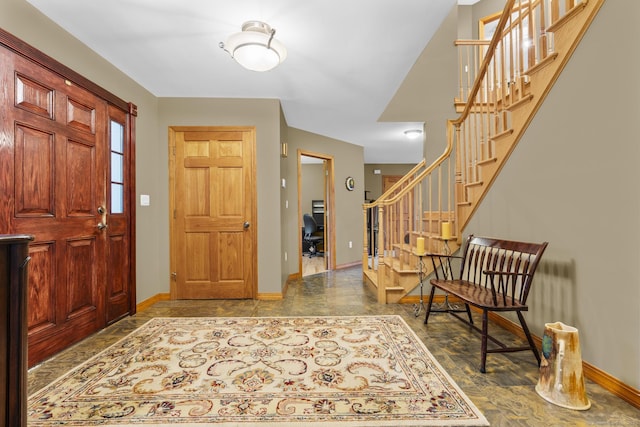 290 Amity Rd, Bethany, CT 06524 - entryway with baseboards and stairs