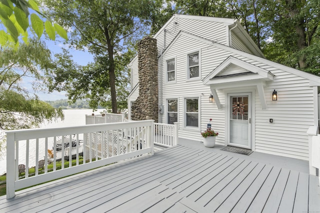 1795 Wolcott Rd, Wolcott, CT 06716 - wooden terrace featuring a water view
