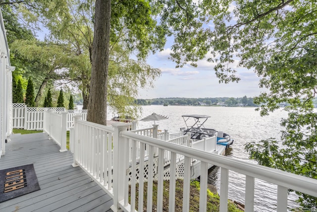 1795 Wolcott Rd, Wolcott, CT 06716 - wooden terrace with a water view